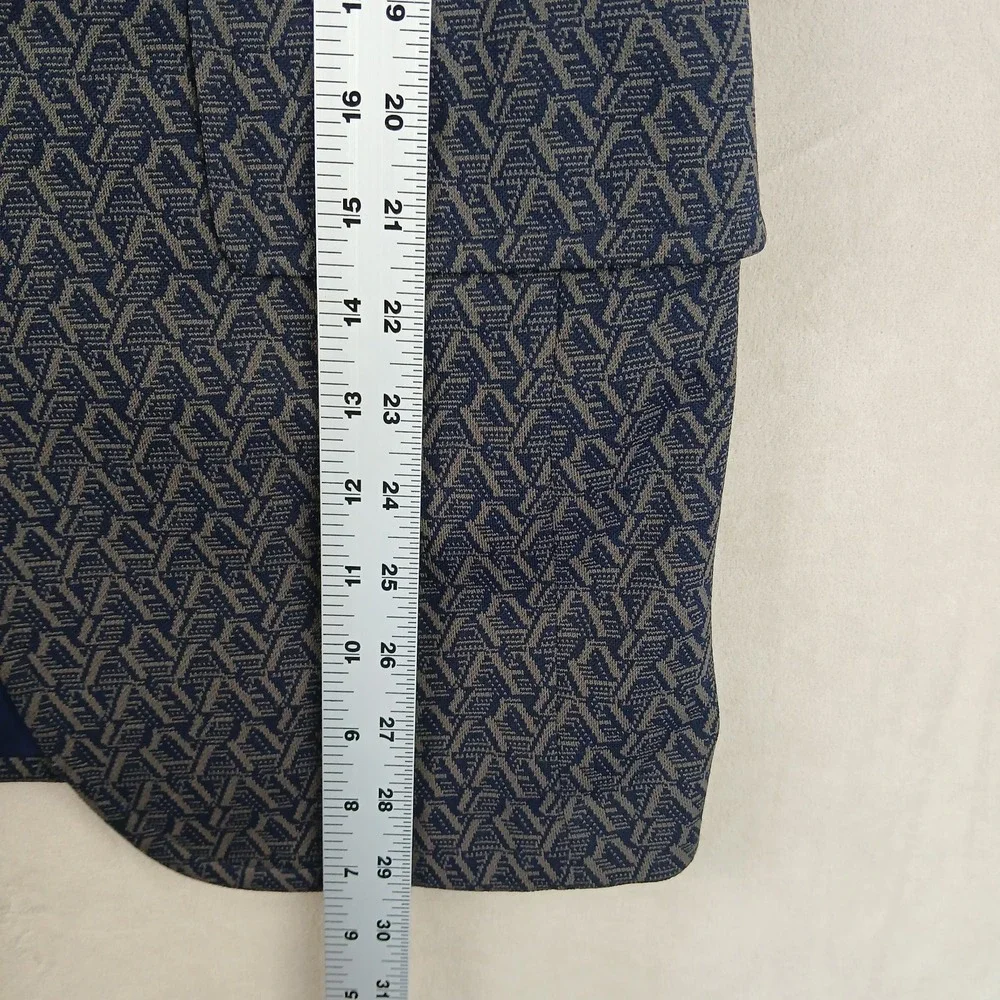 VTG 1070s Keith Adams California 36R Mens Blazer Jacket Geometric Polyester FLAW
